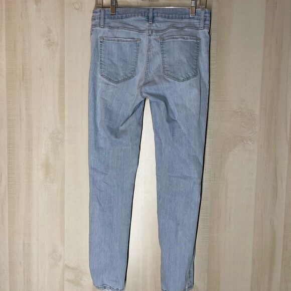 Loft‎ modern skinny crop faded light wash denim jeans, size 27 - Picture 3 of 16